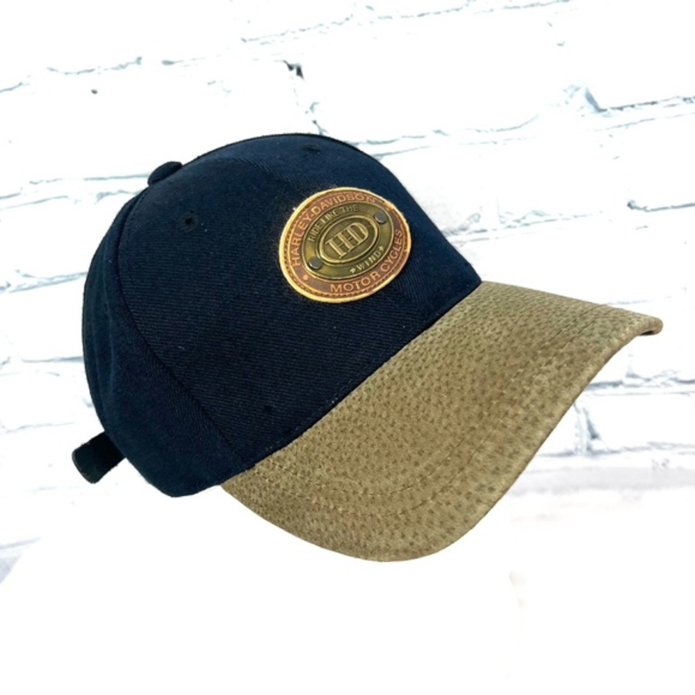 •🏍️|•HARLEY-DAVIDSON•| Suede Brim Metal Detail American Needle Biker Cap